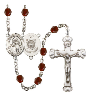 St. Joan of Arc Coast Guard Birthstone Rosary for Women