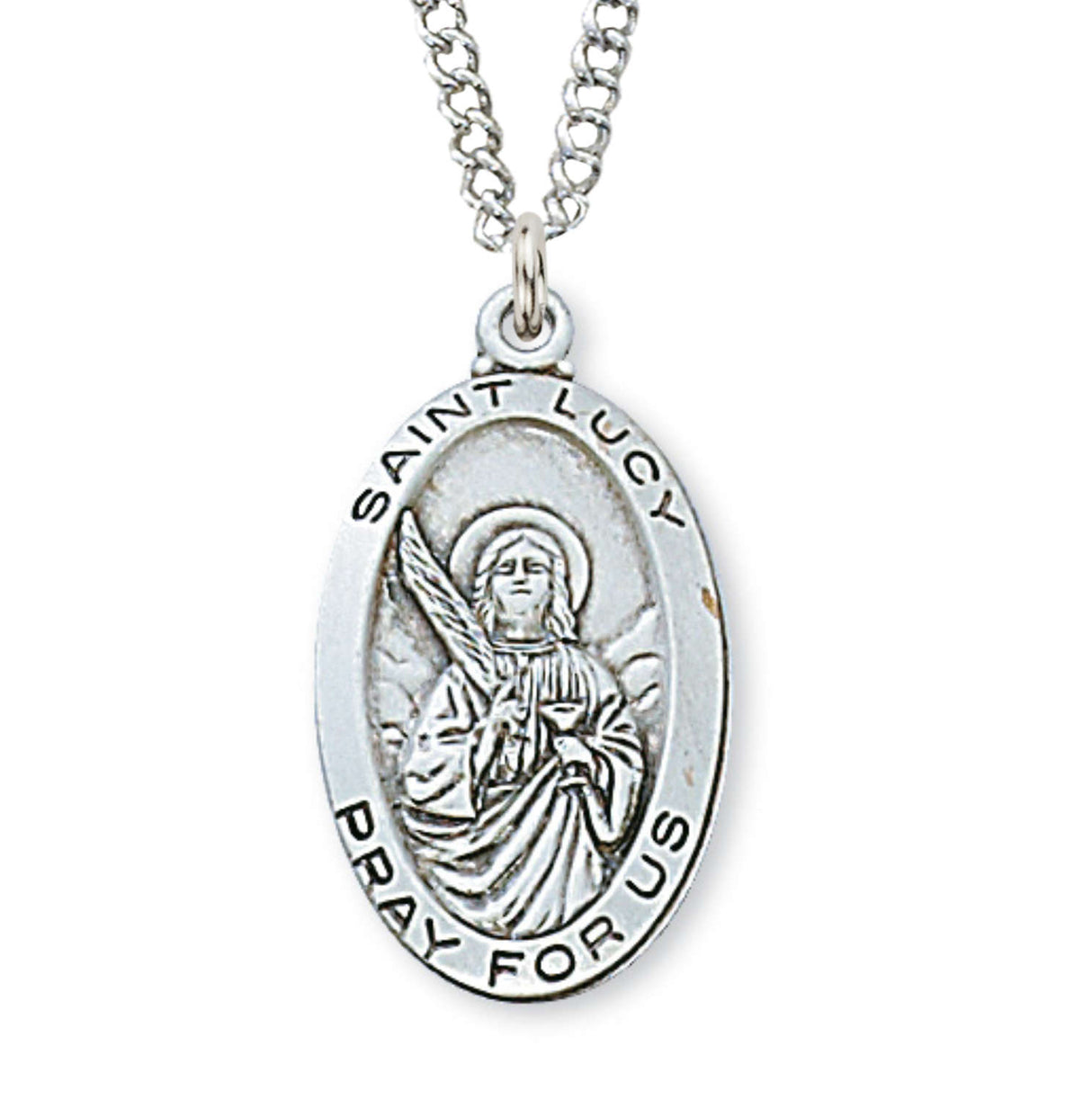 St. Lucy Medal Sterling Silver for Women