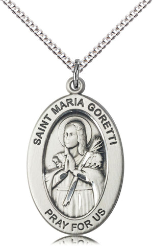 St. Maria Goretti Oval Necklace for Women