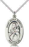 St. Maria Goretti Oval Necklace for Women