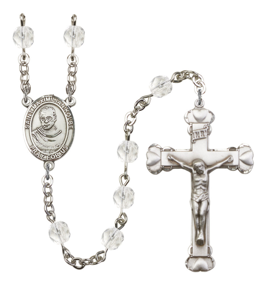 St. Maximilian Kolbe Birthstone Rosary for Women
