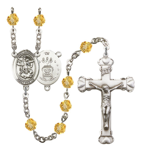 St. Michael Air Force Birthstone Rosary for Women