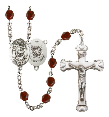 St. Michael Coast Guard Birthstone Rosary for Women