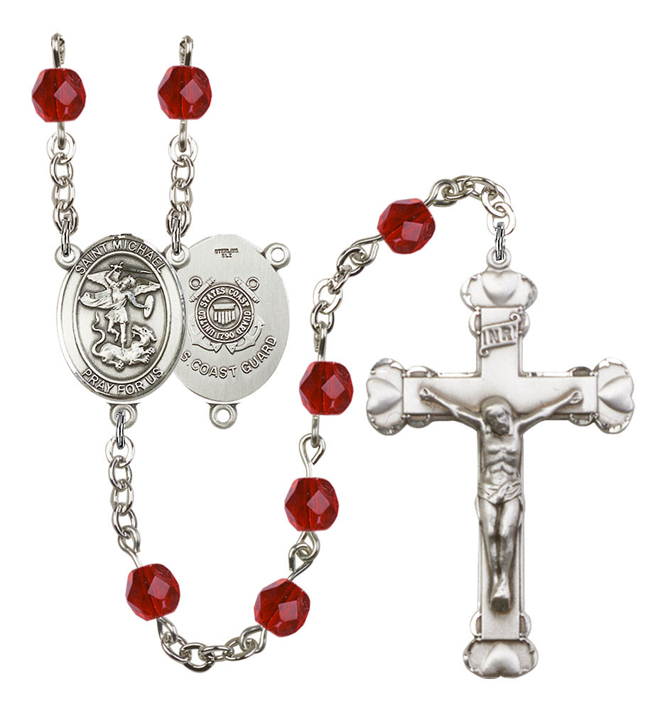 St. Michael Coast Guard Birthstone Rosary for Women