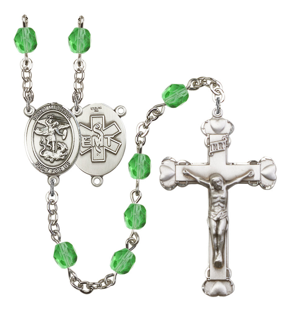 St. Michael EMT Birthstone Rosary for Women