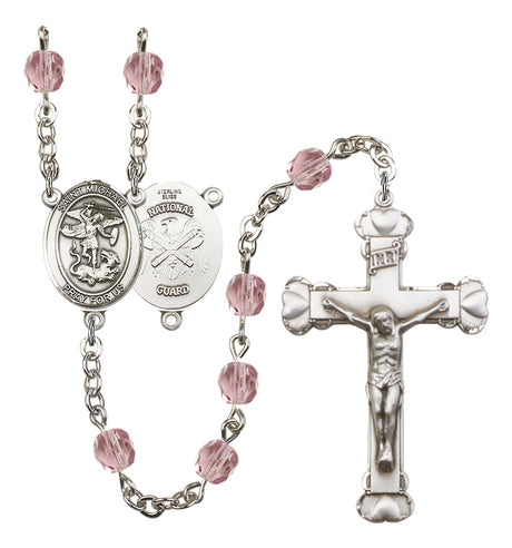 St. Michael National Guard Birthstone Rosary for Women