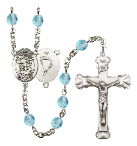 St. Michael Paratrooper Birthstone Rosary for Women