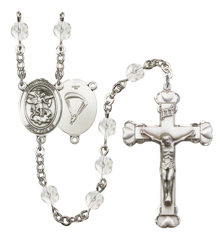 St. Michael Paratrooper Birthstone Rosary for Women