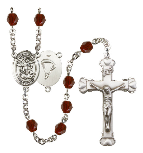 St. Michael Paratrooper Birthstone Rosary for Women