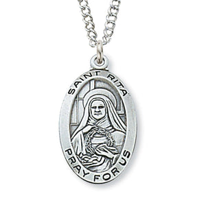 St. Rita Medal Sterling Silver for Women