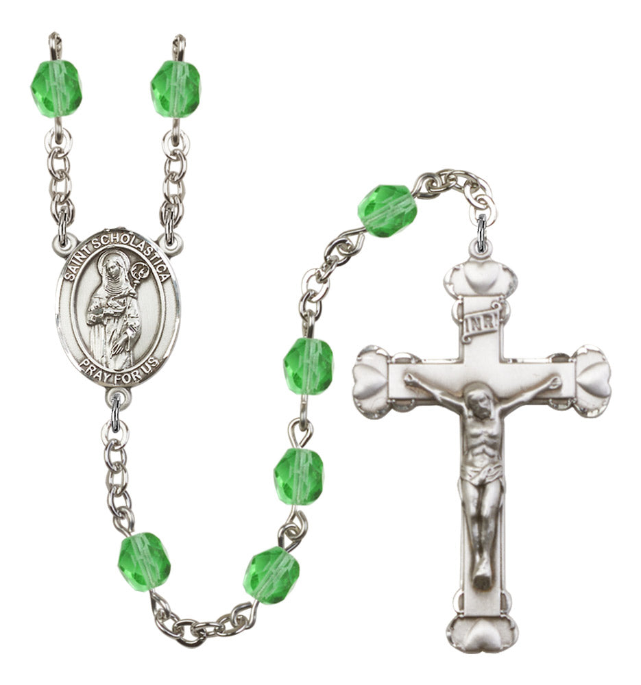 St. Scholastica Birthstone Rosary for Women