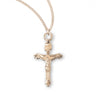 Sterling Silver Petite Crucifix Pendant with Chain for Women