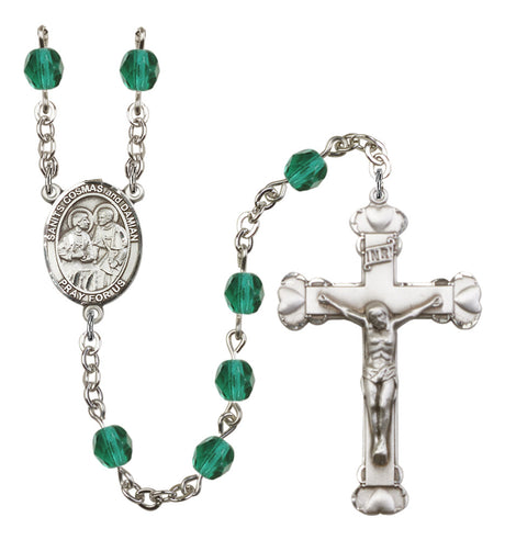 Sts. Cosmas & Damian Birthstone Rosary for Women