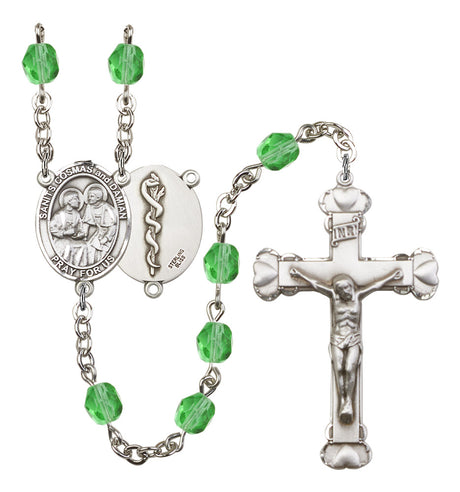 Sts. Cosmas & Damian Doctors Birthstone Rosary for Women