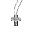 Medium Crystal Cross Necklace with Cubic Zirconia, Sterling Silver