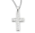 Cubic Zirconia Ia Cross Necklace, Sterling Silver