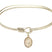 Smooth bangle bracelet with St. Teresa of Calcutta charm