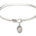 Smooth bangle bracelet with St. Teresa of Calcutta charm