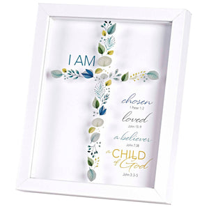 I Am Chosen Scripture Shadow Box, White Frame, 8 x 10 Print