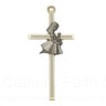 First Communion Cross Girl's in Brass - 4 inch