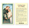 St. Anthony, Unfailing Laminated Prayer Card