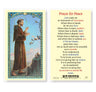 St. Francis Prayer For Peace Laminated Prayer Card