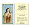 St. Therese Pick Me A Rose Laminated Prayer Card