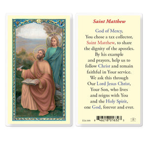 Saint Matthew Laminated Prayer Card