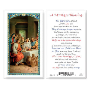 Marriage Blessing Laminated Prayer Card