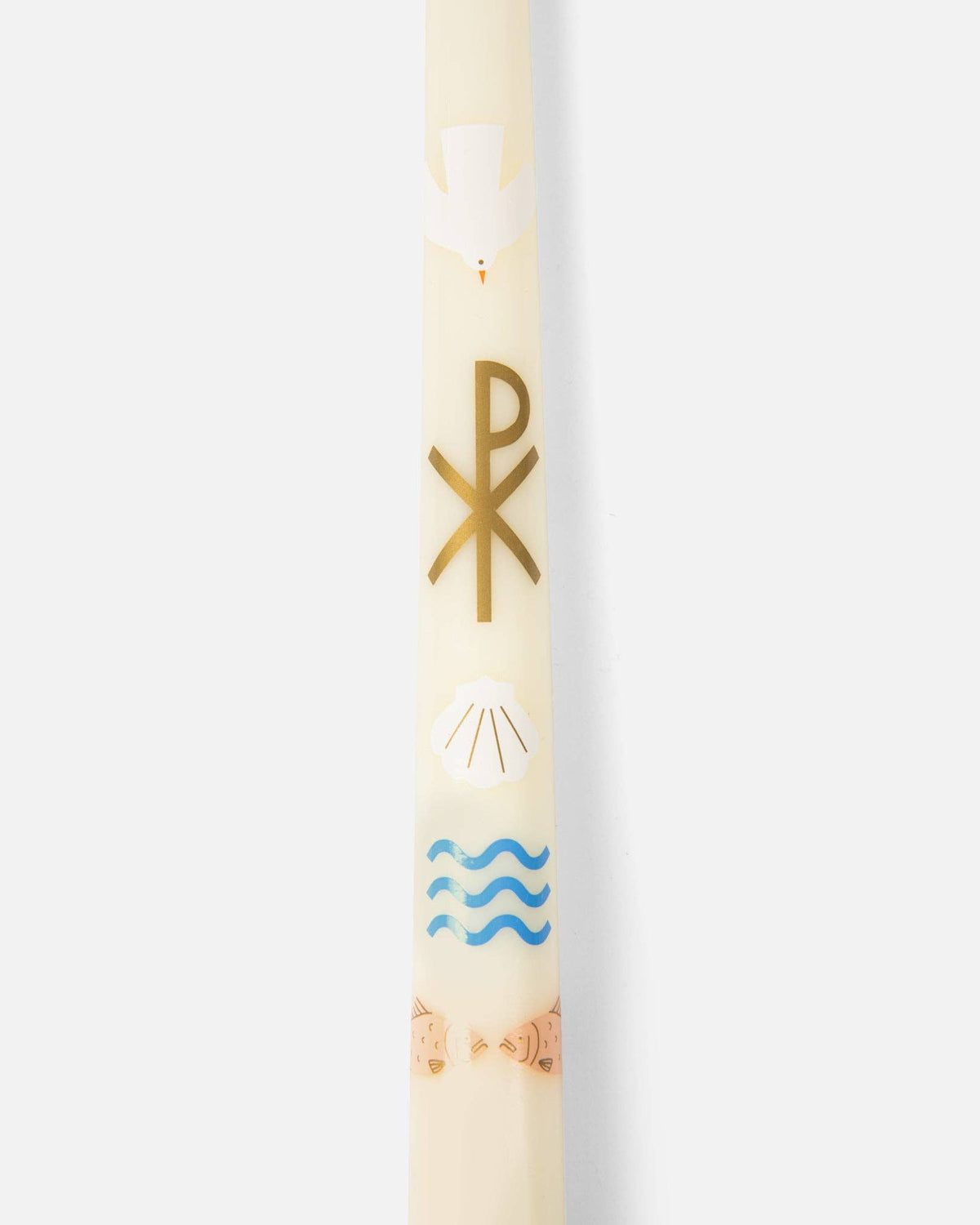Living Water Baptism Candle, Multicolor, Soy & Beeswax