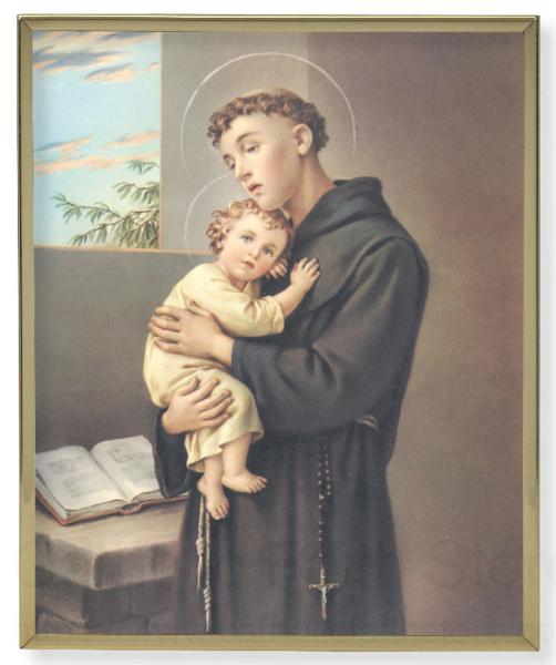 St. Anthony Gold Frame 8x10 Plaque