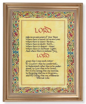 Saint Francis Peace Prayer 11x14 Framed Print Artboard