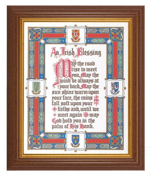 Irish Blessing 8x10 Textured Artboard Dark Walnut Frame