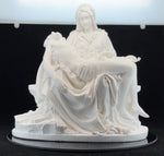 Pieta Statue in White Resin - 7 Inches