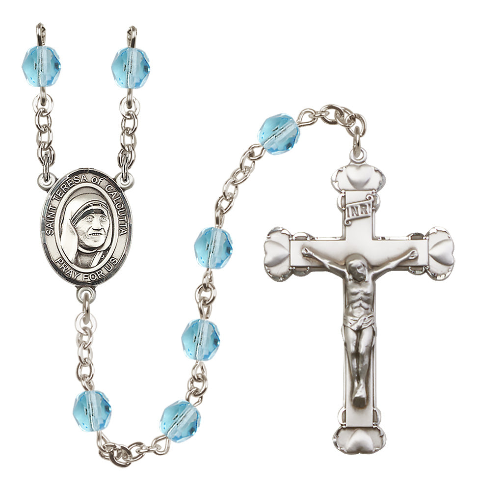 St. Teresa of Calcutta birthstone rosary for women