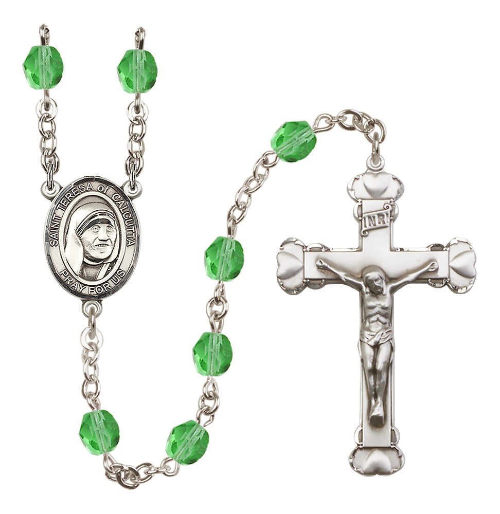 St. Teresa of Calcutta birthstone rosary for women
