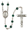 Our Lady of Fatima Sterling Silver Rosary, Austrian Crystal & Squared Crucifix