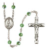 Our Lady of Fatima Sterling Silver Rosary, Austrian Crystal & Squared Crucifix