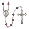 Our Lady of Fatima Sterling Silver Rosary, 6mm Austrian Crystal