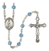 Our Lady of Fatima Sterling Silver Rosary, 6mm Austrian Crystal