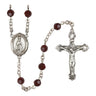 Our Lady of Fatima Sterling Silver Rosary, 6mm Austrian Crystal
