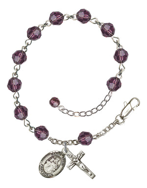 Maria Stein Rosary Bracelet - Sterling Silver - February - Amethyst
