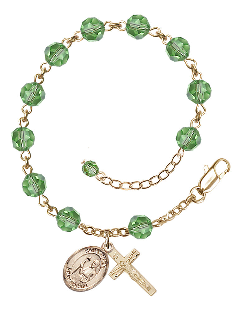 Saint Regis Rosary Bracelet - 14K Gold Filled - August - Peridot