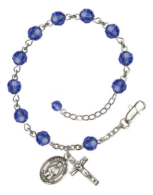 Our Lady of Hope Rosary Bracelet - Sterling Silver - September - Sapphire