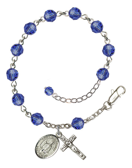 Saint Wolfgang Rosary Bracelet - Sterling Silver - September - Sapphire