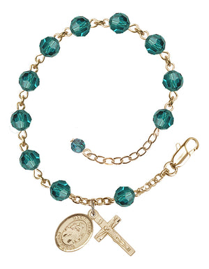 Maria Stein Rosary Bracelet - 14K Gold Filled - December - Zircon