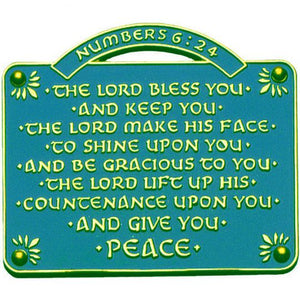 The Lord Bless You and Keep You Wall Plaque - 2.5 inches