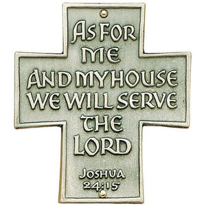 As For Me And My House Wall Cross - 3 inches