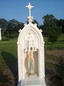 Mary Statue in Garden