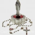 St. Benedict Keepsake Box and Rosary with Red Enamel
